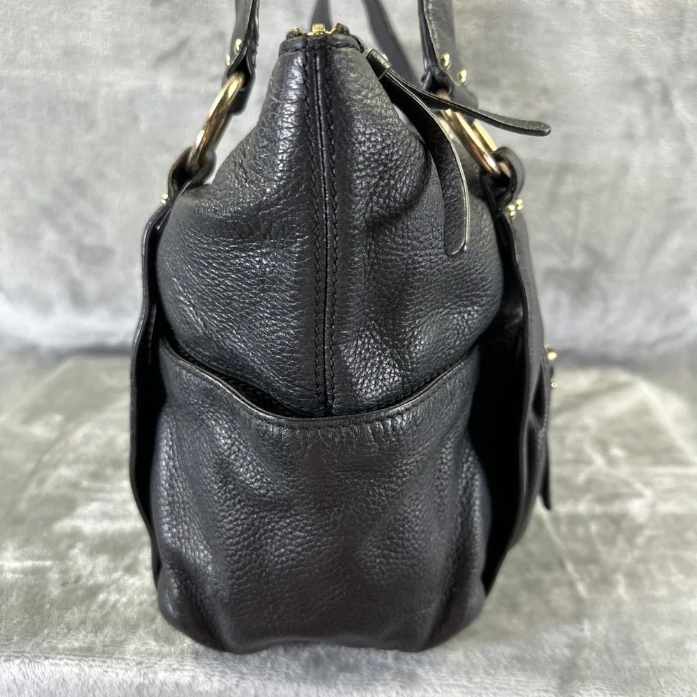 Michael Kors Shoulder Bag Purse Black Leather